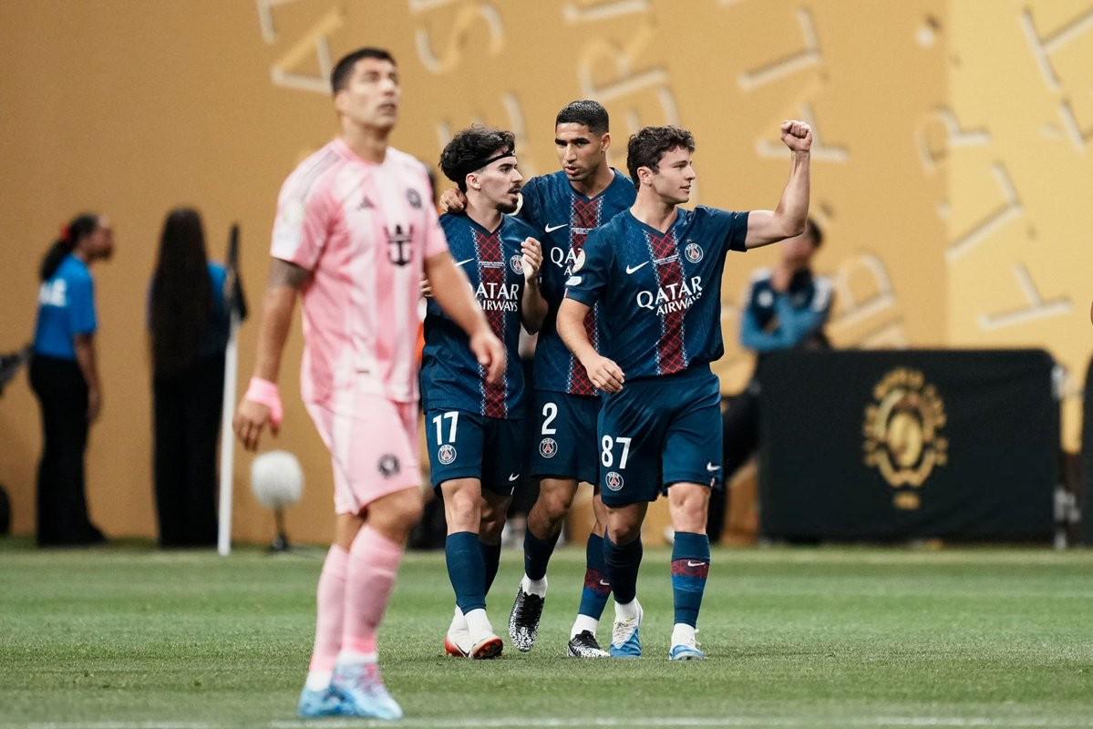 4-0領(lǐng)先邁阿密，巴黎自2018年以來首次在國際比賽半場領(lǐng)先4球